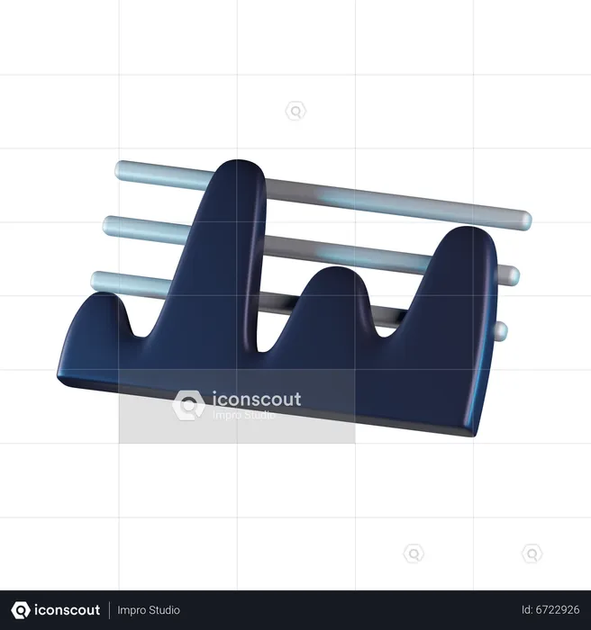 Gráfico de análisis  3D Icon