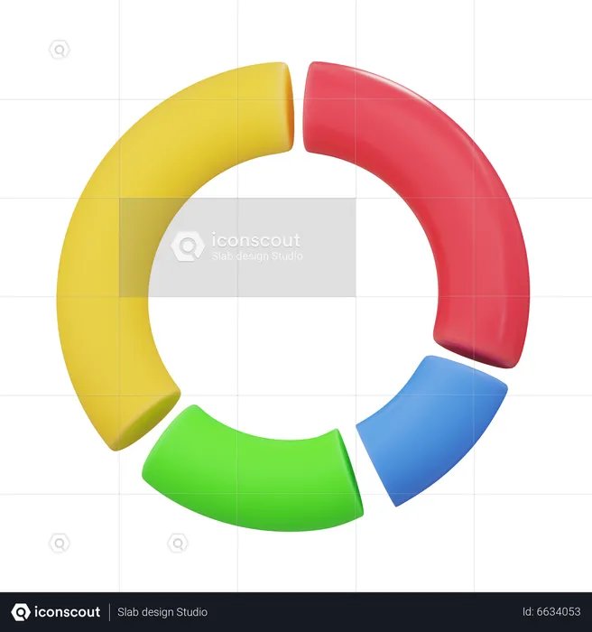 Gráfico de anillos  3D Icon