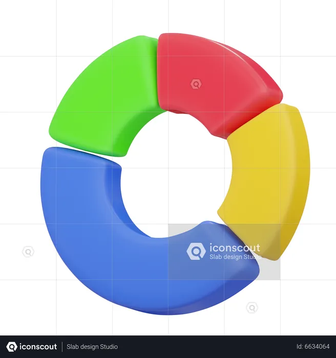 Gráfico de anillos  3D Icon