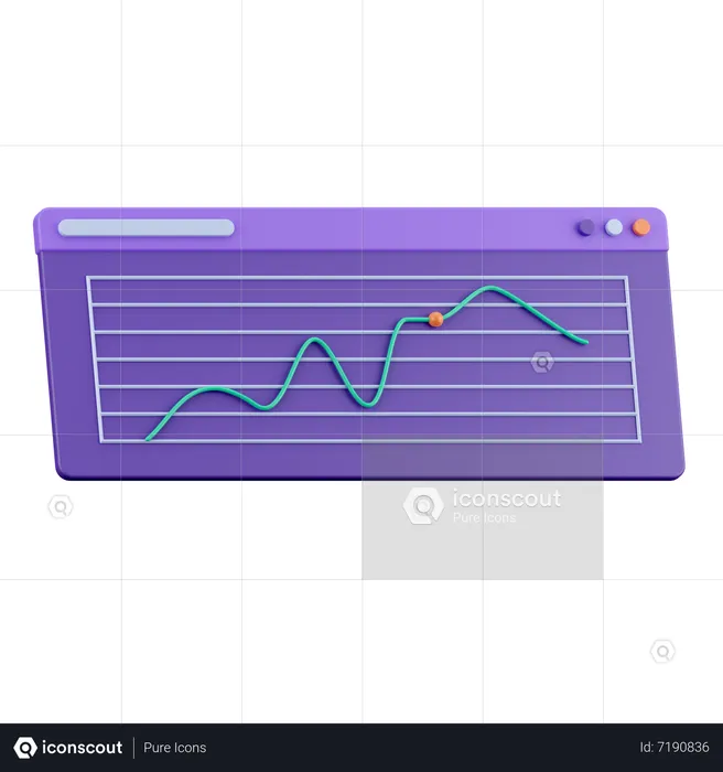 Gráfico ascendente  3D Icon