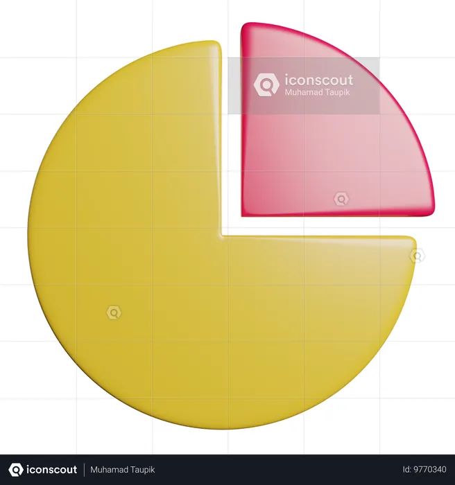 Gráfico circular  3D Icon