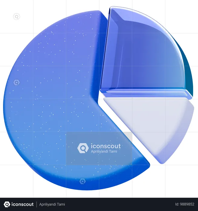 Gráfico circular  3D Icon