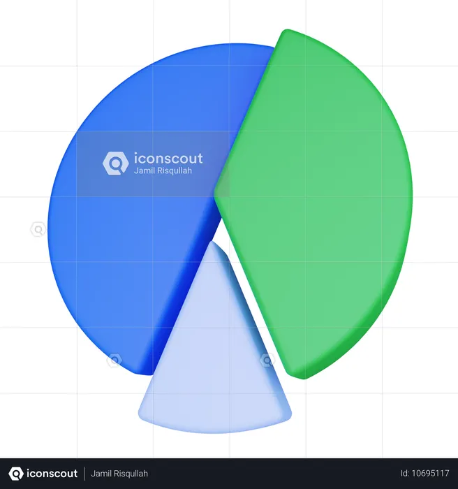 Gráfico circular  3D Icon