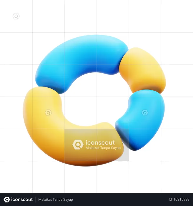 Gráfico circular  3D Icon