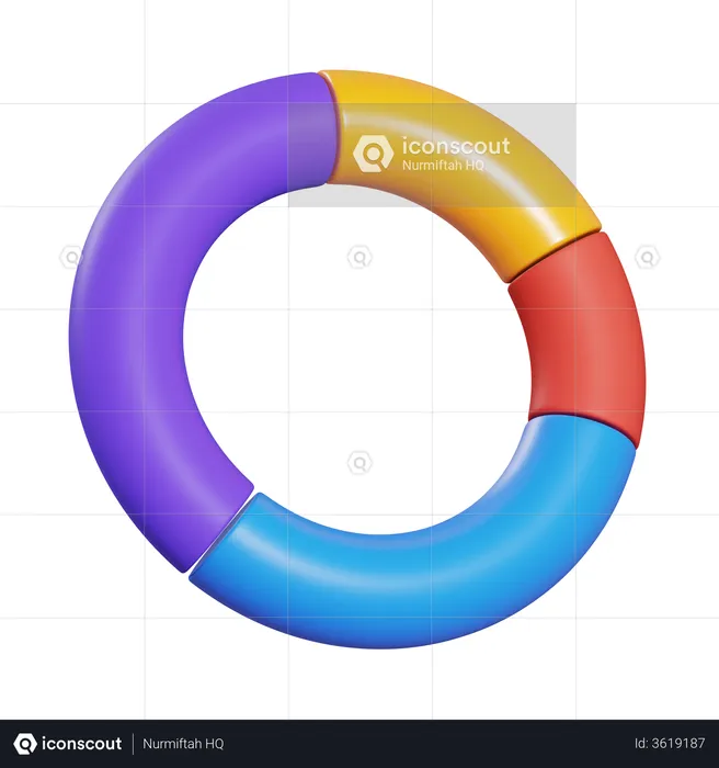 Gráfico circular  3D Illustration