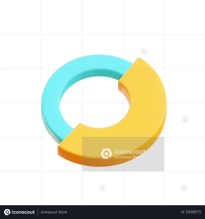 Gráfico circular  3D Illustration