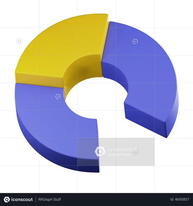 Gráfico circular  3D Illustration