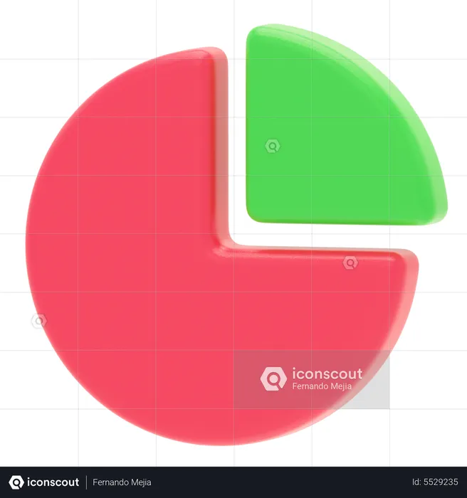 Gráfico circular  3D Icon