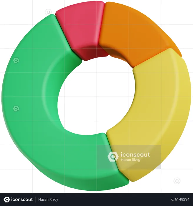 Gráfico circular  3D Icon