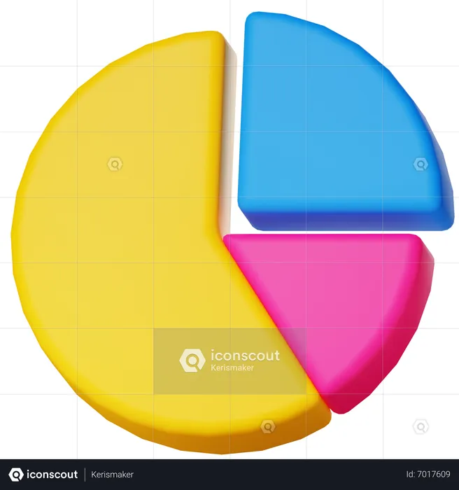 Gráfico circular  3D Icon