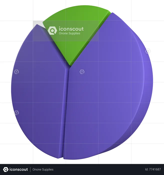 Gráfico circular  3D Icon