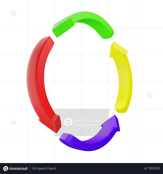 Gráfico circular  3D Icon