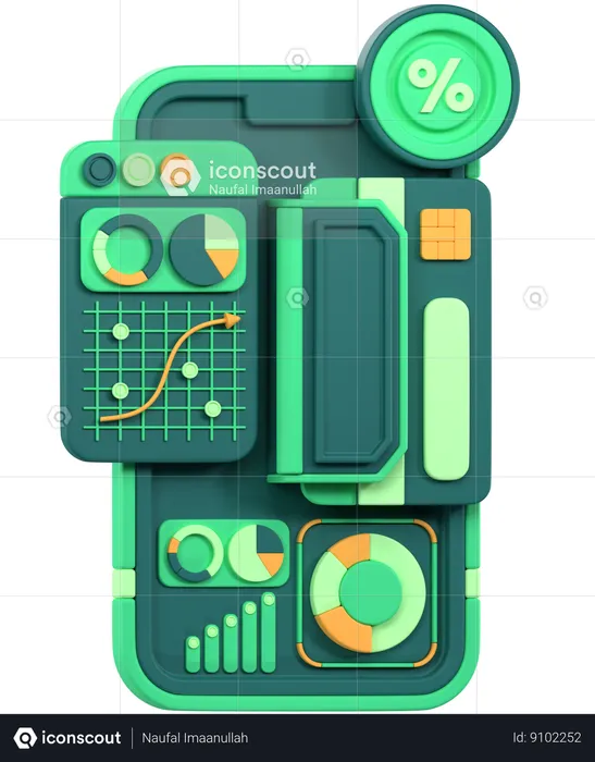 Gráfico circular de negocios  3D Icon