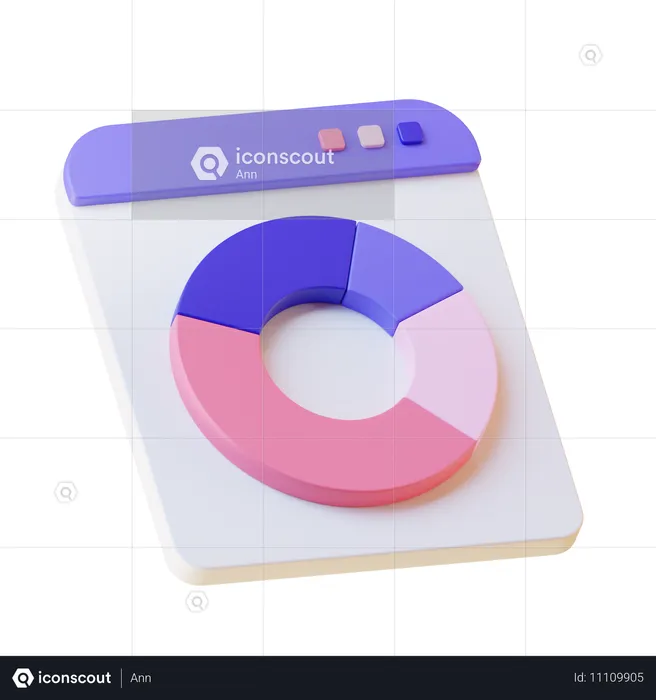 Gráfico circular de negocios  3D Icon