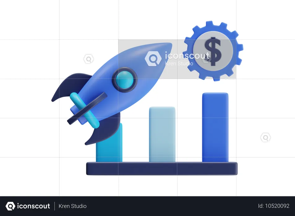 Cohete gráfico  3D Icon