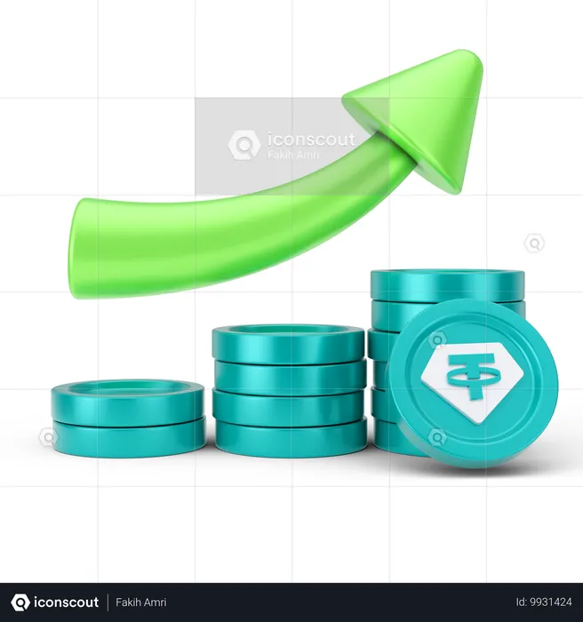 Gráfico de criptomonedas  3D Icon