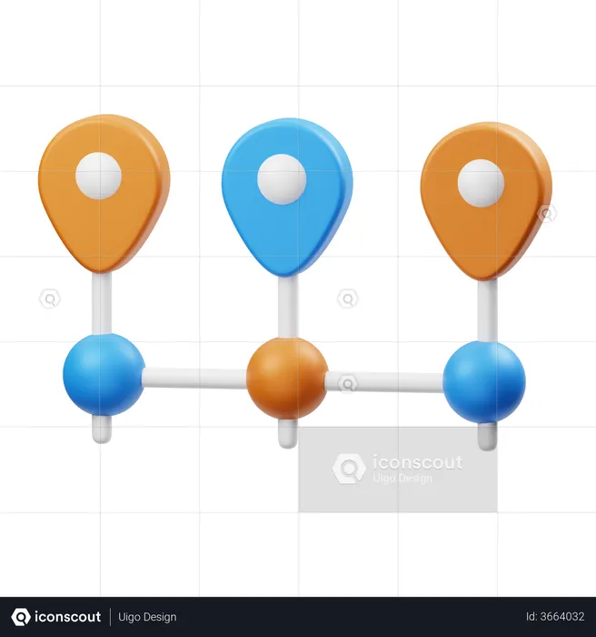 Gráfico de linha do tempo  3D Illustration