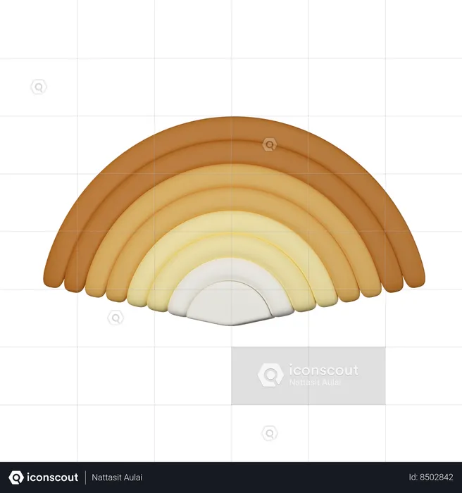 Gráfico de abanico  3D Icon