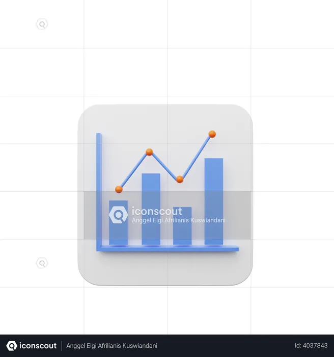 Gráfico de análise  3D Illustration