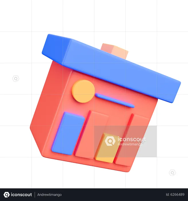 Gráfico de análise  3D Icon