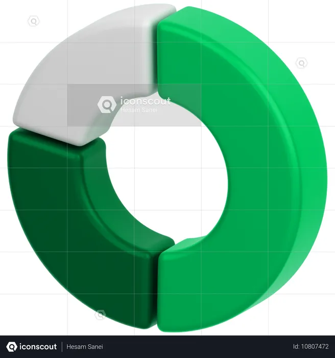 Gráfico de anillos  3D Icon