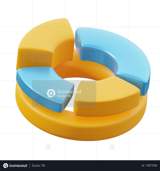 Gráfico de anillos  3D Icon