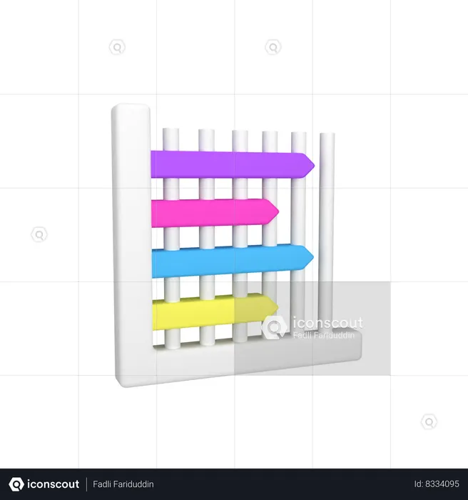 Gráfico de barras  3D Icon