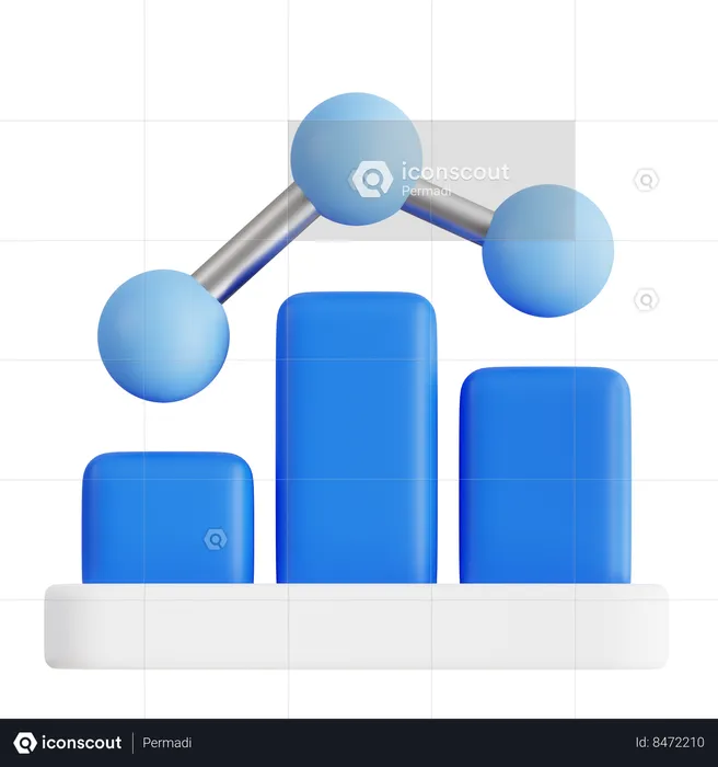 Gráfico de barras  3D Icon