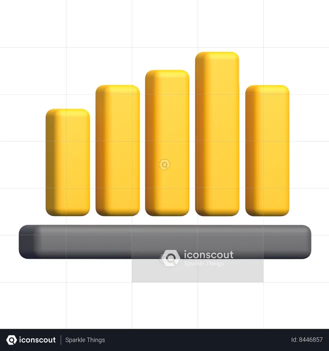 Gráfico de barras  3D Icon