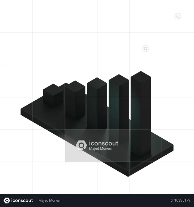 Gráfico de barras  3D Icon