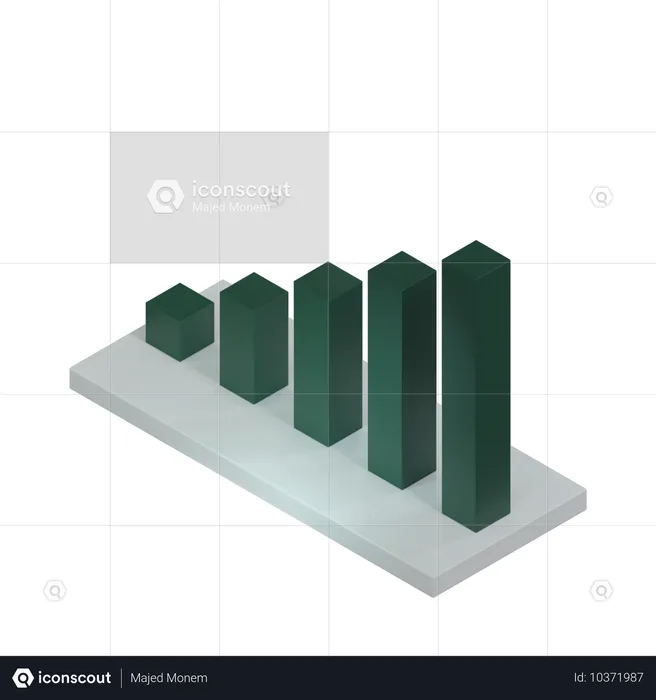 Gráfico de barras  3D Icon