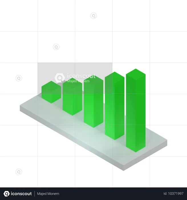 Gráfico de barras  3D Icon