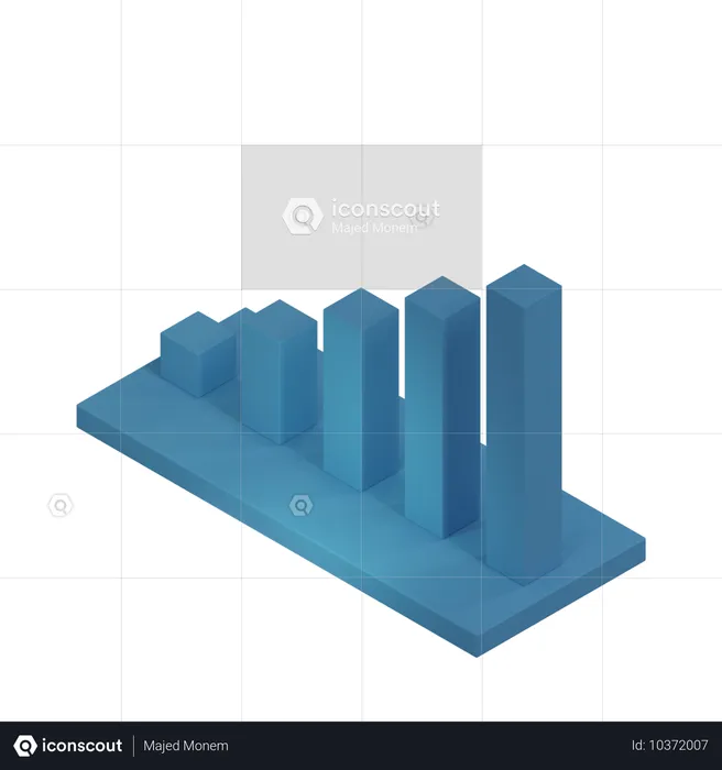 Gráfico de barras  3D Icon