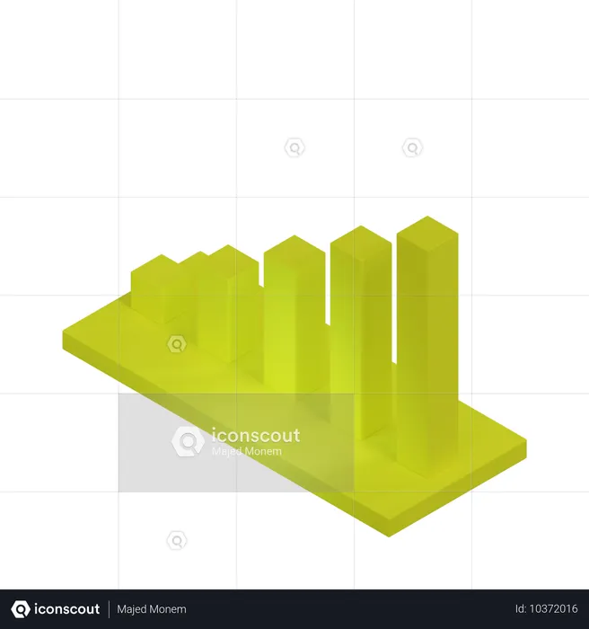 Gráfico de barras  3D Icon