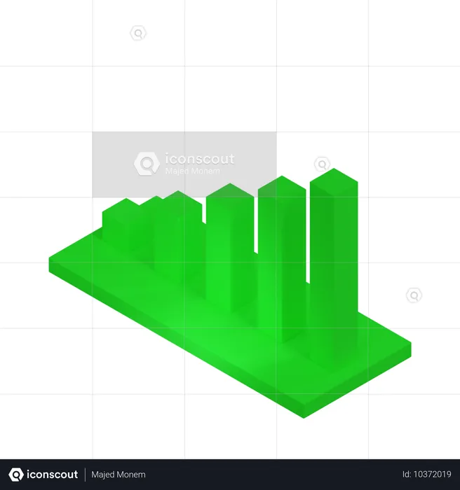 Gráfico de barras  3D Icon