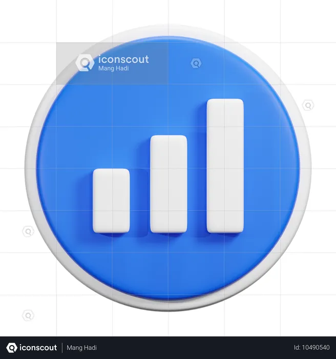 Gráfico de barras  3D Icon