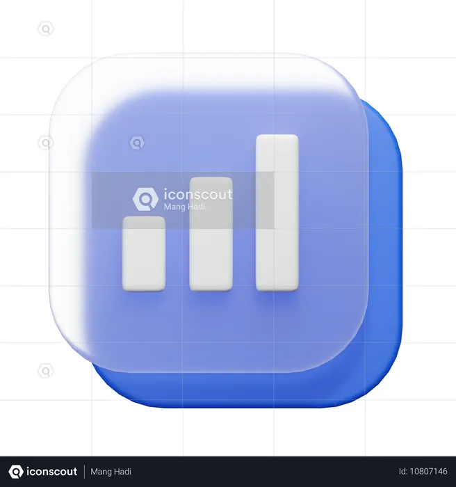 Gráfico de barras  3D Icon