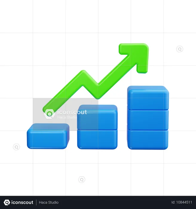 Gráfico de barras  3D Icon