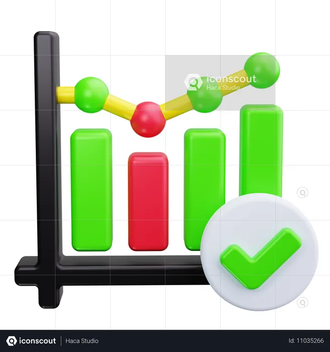 Gráfico de barras  3D Icon