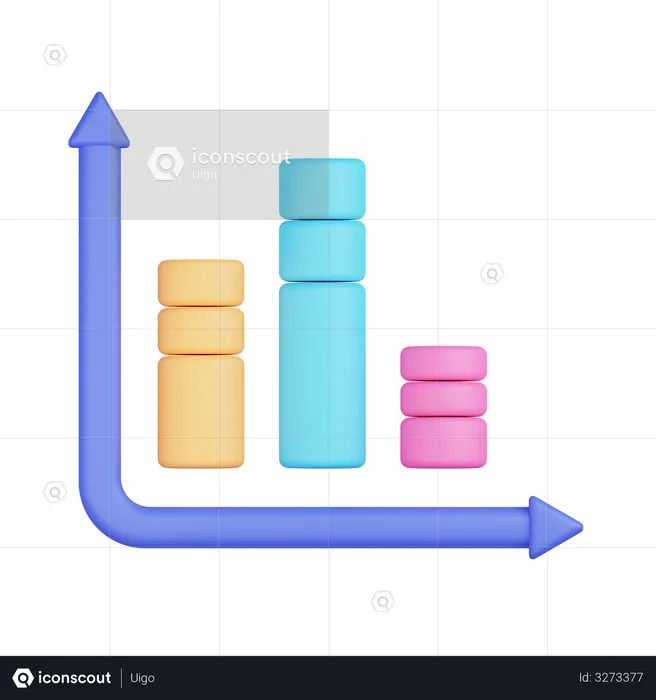 Gráfico de barras  3D Illustration