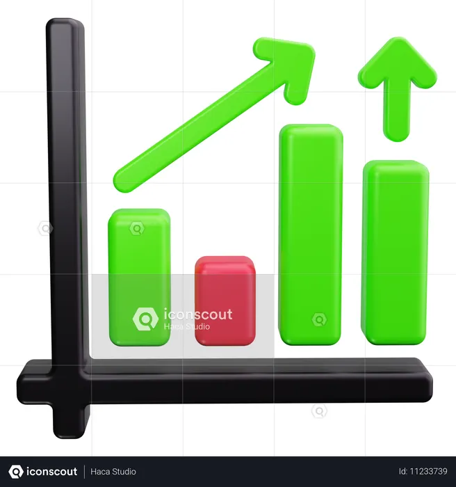 Gráfico de barras  3D Icon