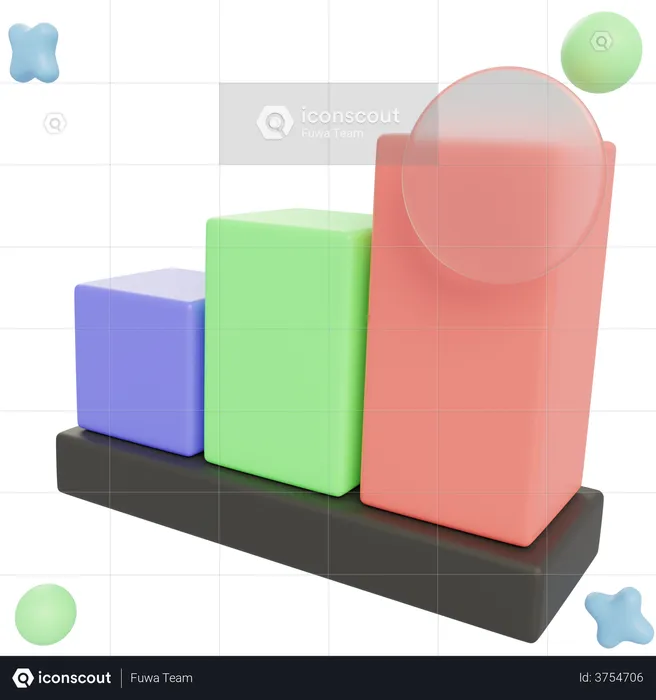 Gráfico de barras  3D Illustration