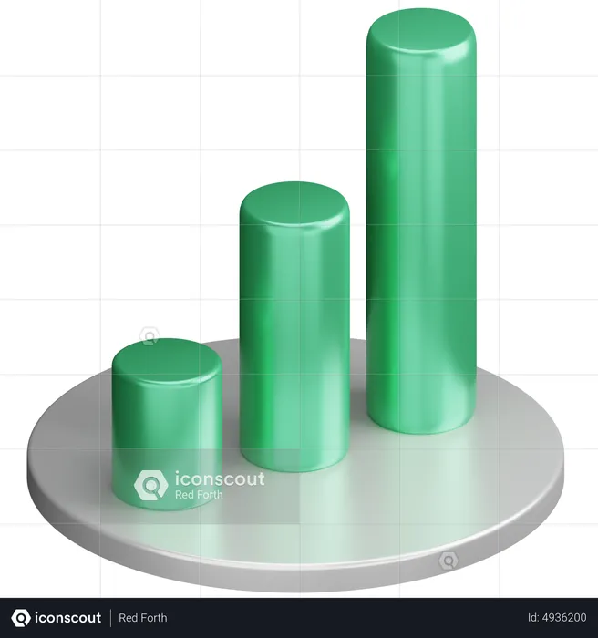 Gráfico de barras  3D Icon