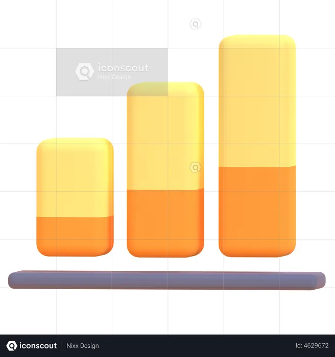 Gráfico de barras  3D Illustration