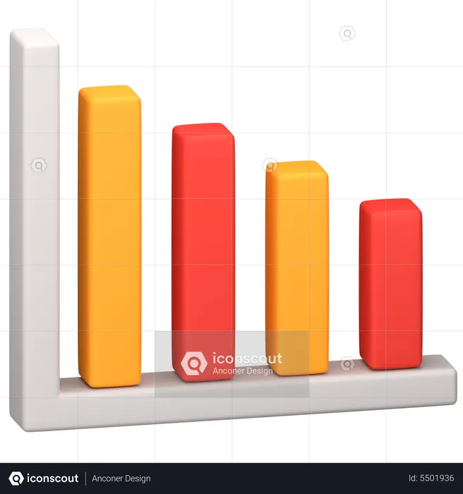 Gráfico de barras  3D Icon