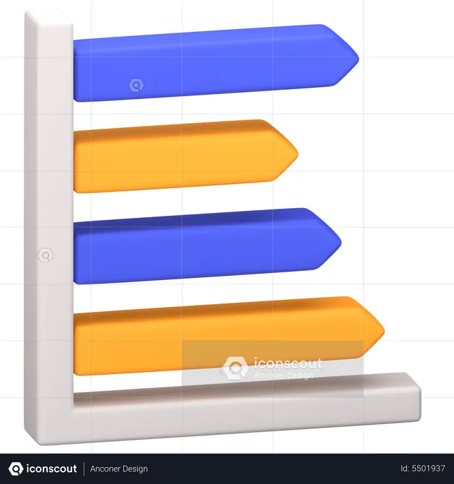 Gráfico de barras  3D Icon