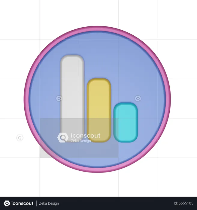 Gráfico de barras  3D Icon