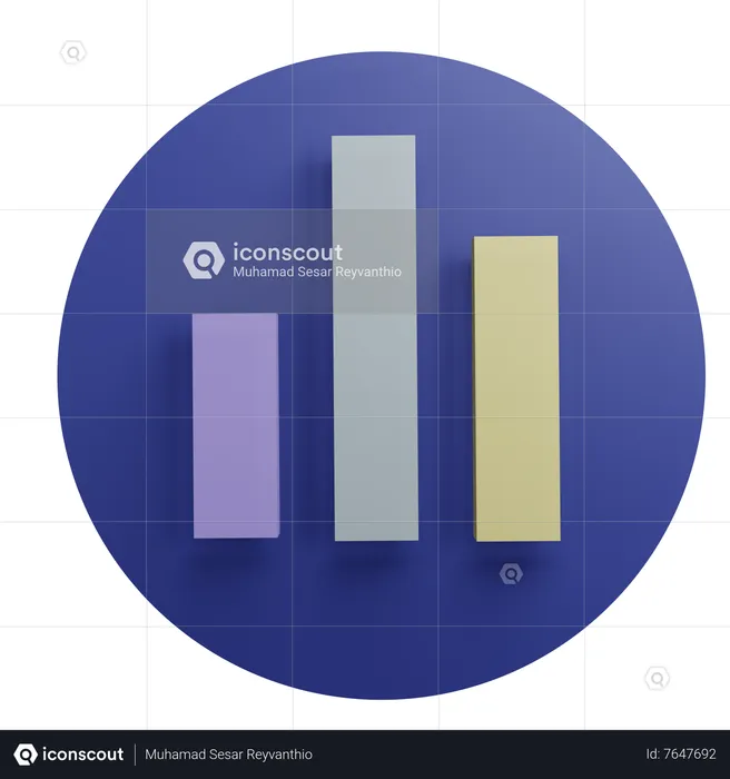 Gráfico de barras  3D Icon