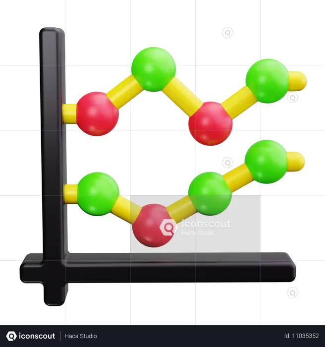 Gráfico de bolhas  3D Icon