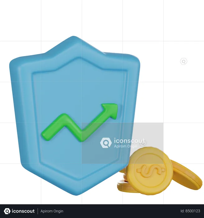 Gráfico de crecimiento  3D Icon